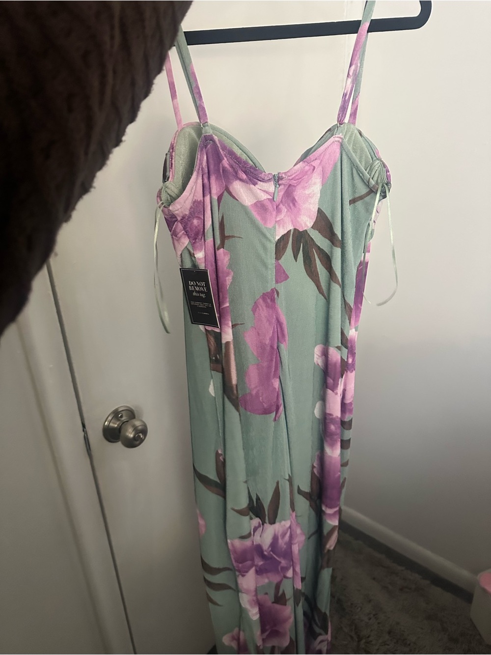 JLUXLABEL Sage Maxi Dress with Lavender Floral Print - Picture 2 of 4